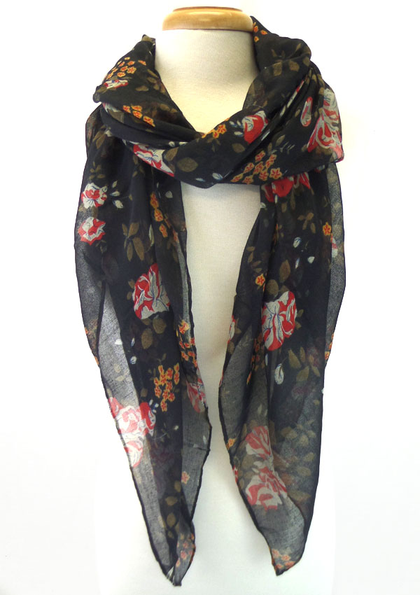 Flower print scraf