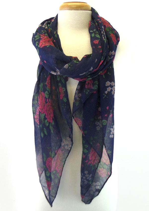 Flower print scraf