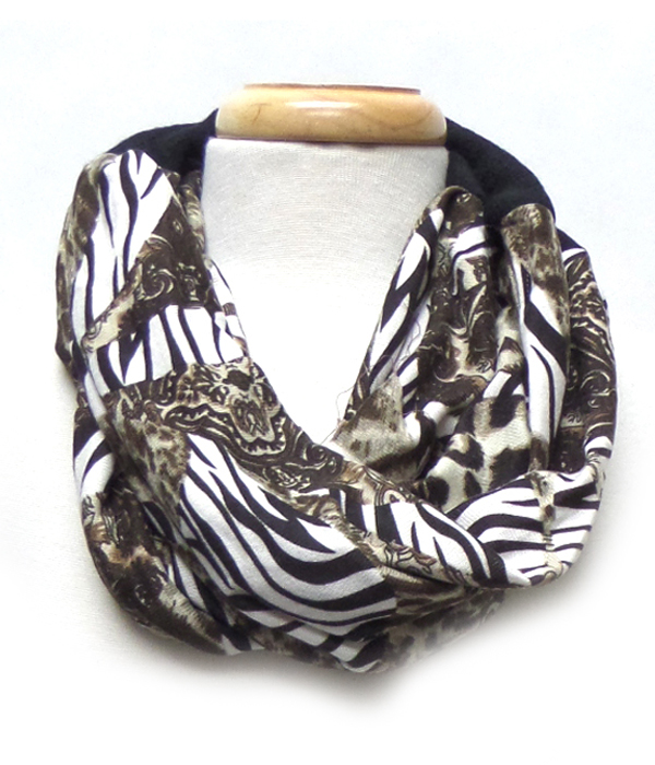 Animal print pattern print infinity scarf