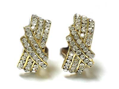 Crystal clip on earring