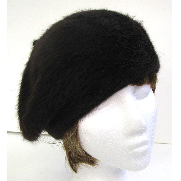 Rabbit fur beret - 60% rabbit 40% acryl