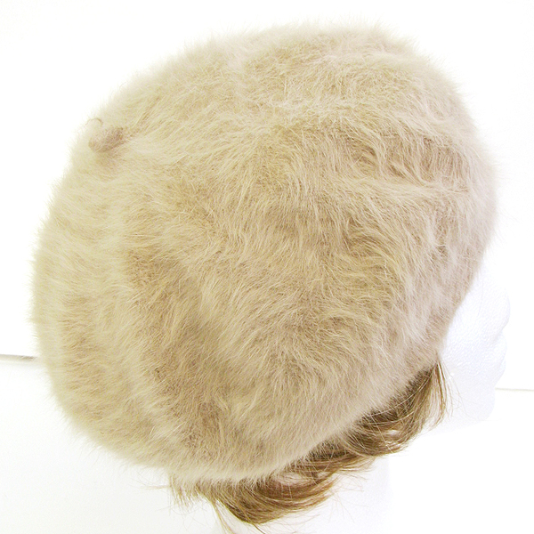 Rabbit fur beret - 60% rabbit 40% acryl