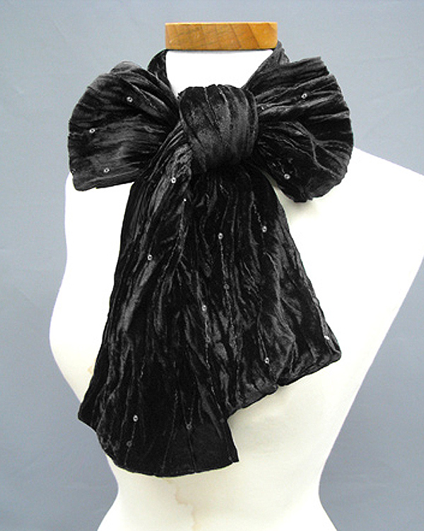 Velvet sequins all over scarf
