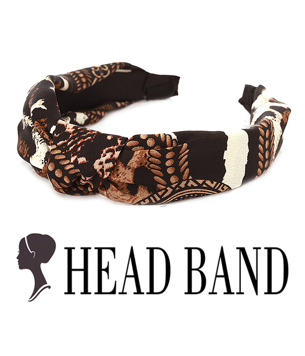 Animal print head band