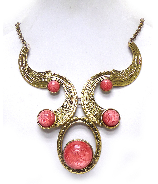 Vintage statement tribal style necklace