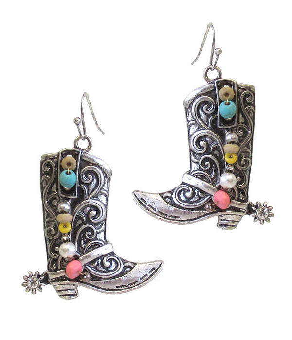 Cowboy boot earring