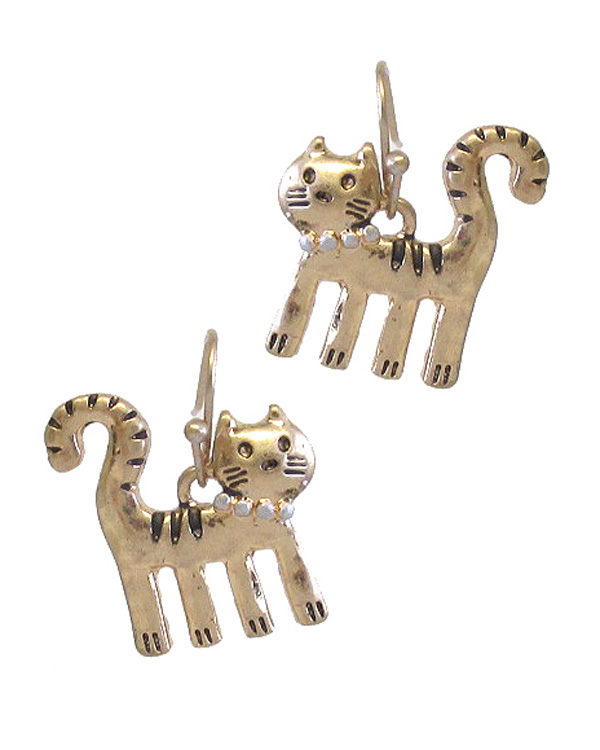 PET LOVERS THEME EARRING - CAT