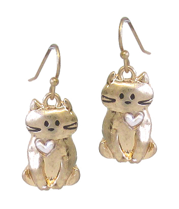 PET LOVERS THEME EARRING - CAT