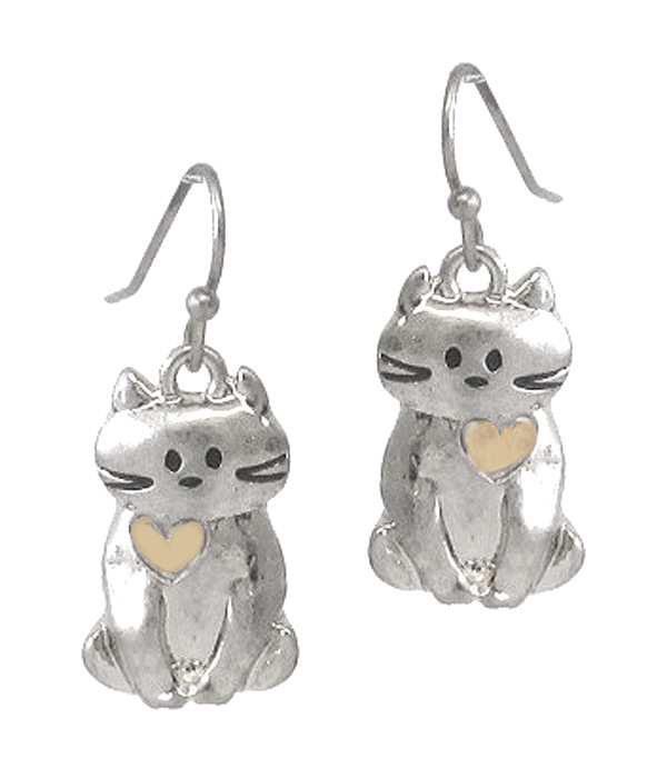 PET LOVERS THEME EARRING - CAT