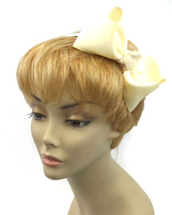 Large spring color bow headband