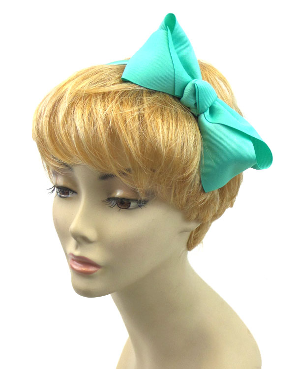 Large spring color bow headband 