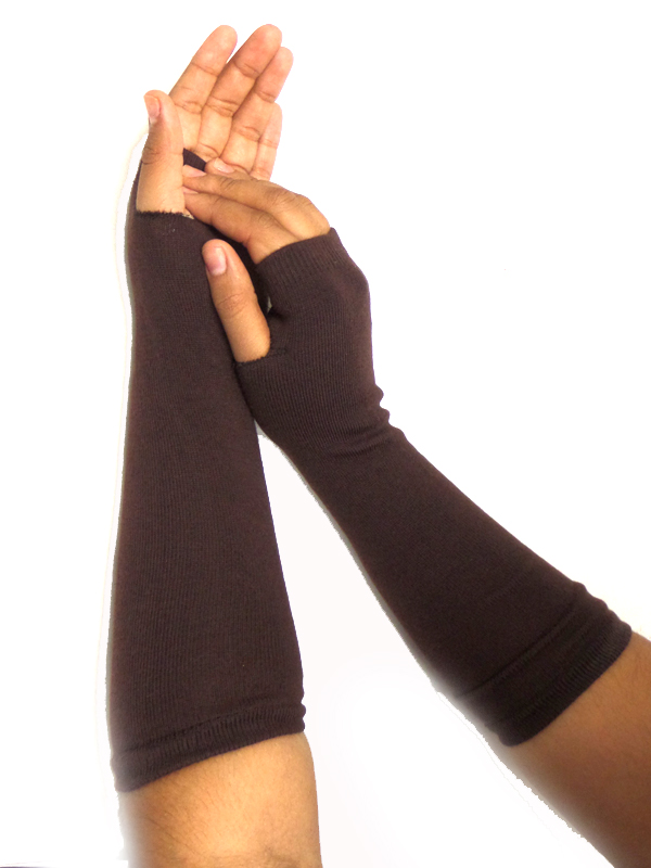 Long sleeve fingerless gloves or arm warmer set