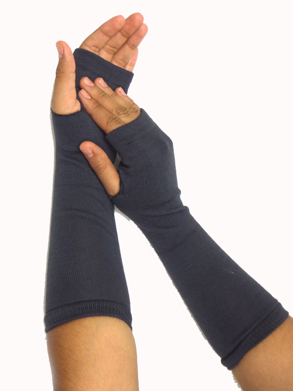 Long sleeve fingerless gloves or arm warmer set