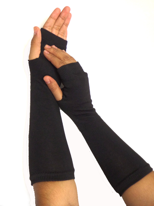 Long sleeve fingerless gloves or arm warmer set