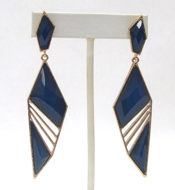 FACET GLASS ART WORK EARRING