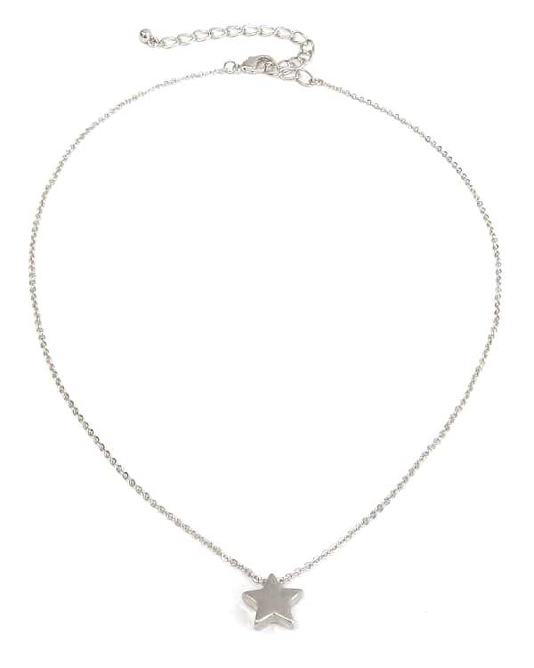 SATIN STAR PENDANT NECKLACE