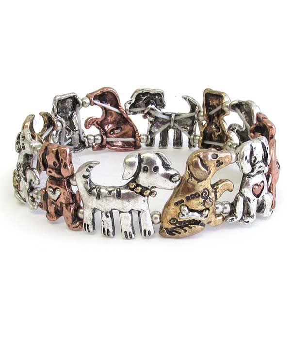 PET LOVERS THEME STRETCH BRACELET - DOG