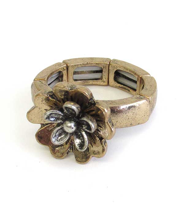 METAL FLOWER STRETCH RING