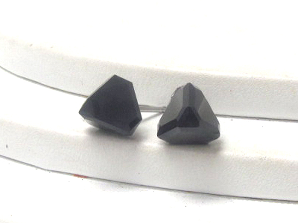 Triangular swarovski crystal post earring - made in usa