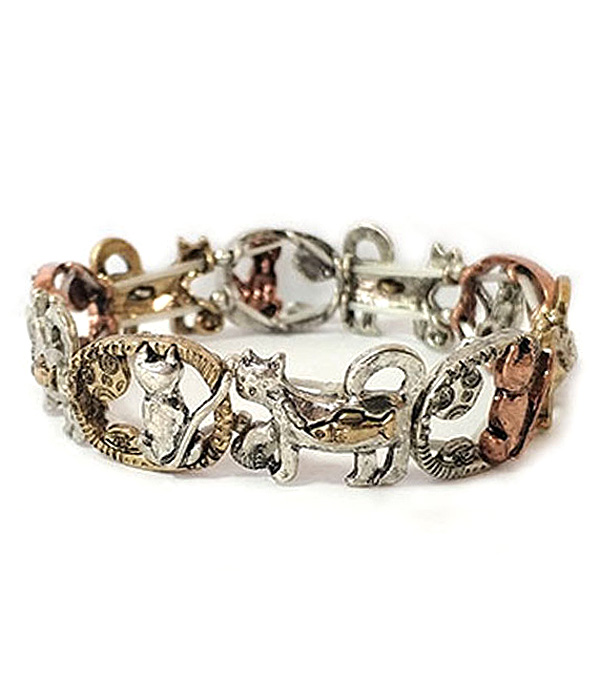 PET LOVERS THEME STRETCH BRACELET - CAT