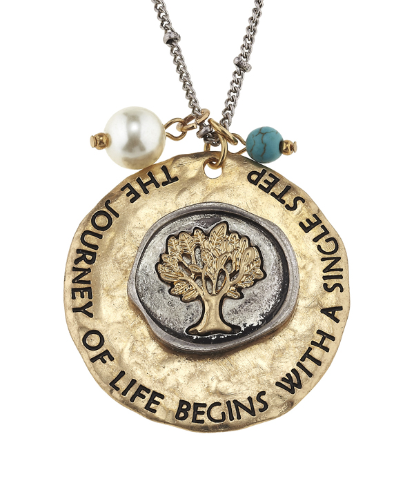 Handmade tree of life pendant necklace