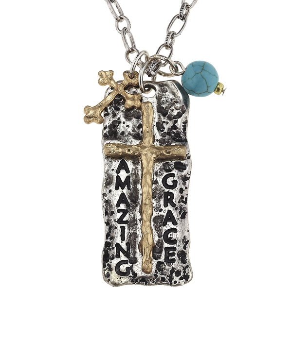 Handmade cross pendant necklace