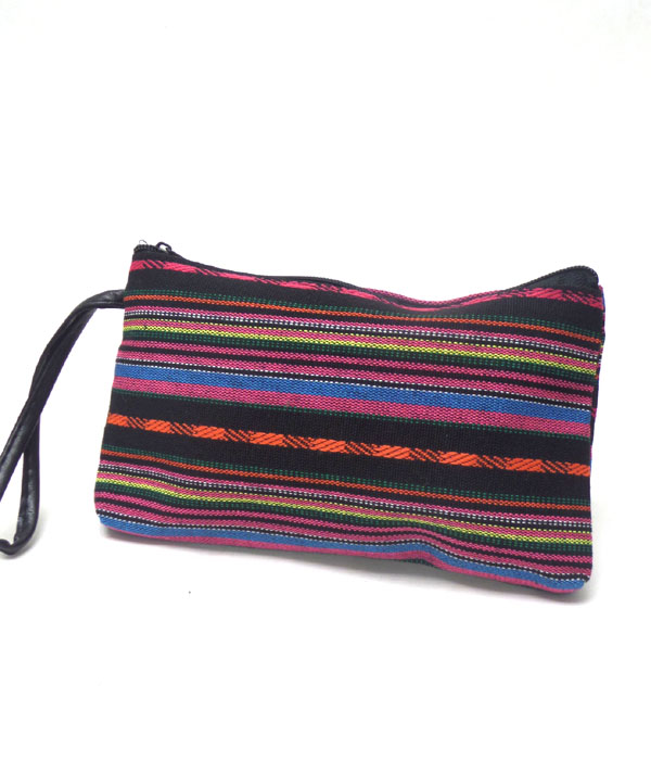 Tribal print small zipper pouch 