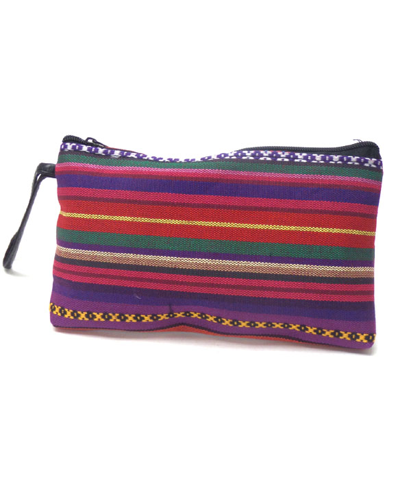 Tribal print small zipper pouch 