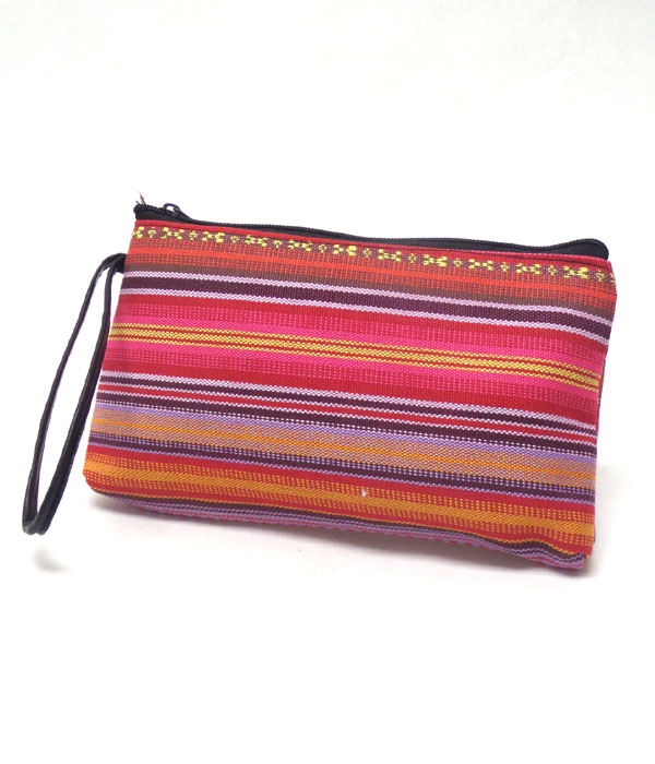 Tribal print small zipper pouch