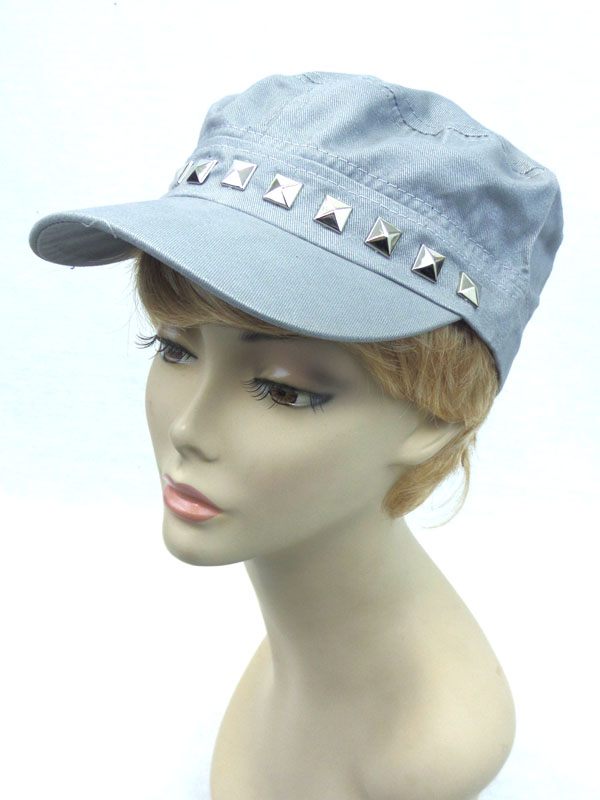 Plain stud line hat