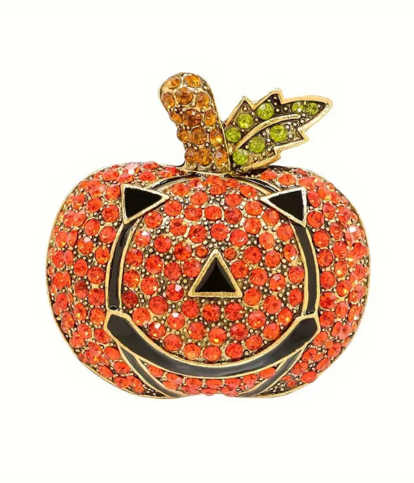 Halloween theme pumpkin brooch