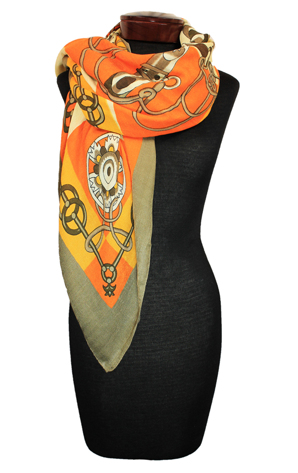 Chain and armor square scarf