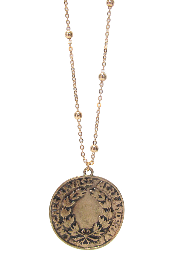 Coin pendant necklace