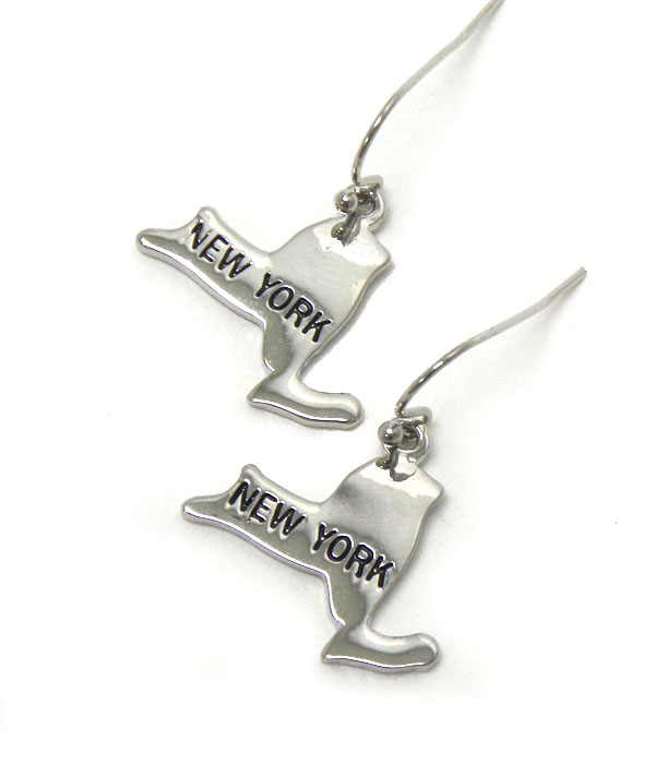 Premier electro plating state of new york earring