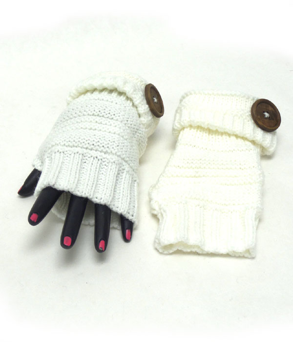 Open fingertip knit glove