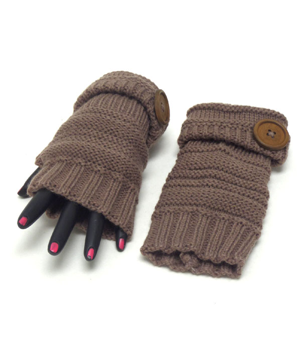 Open fingertip knit glove