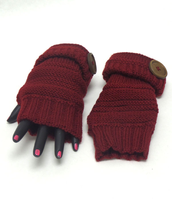 Open fingertip knit glove