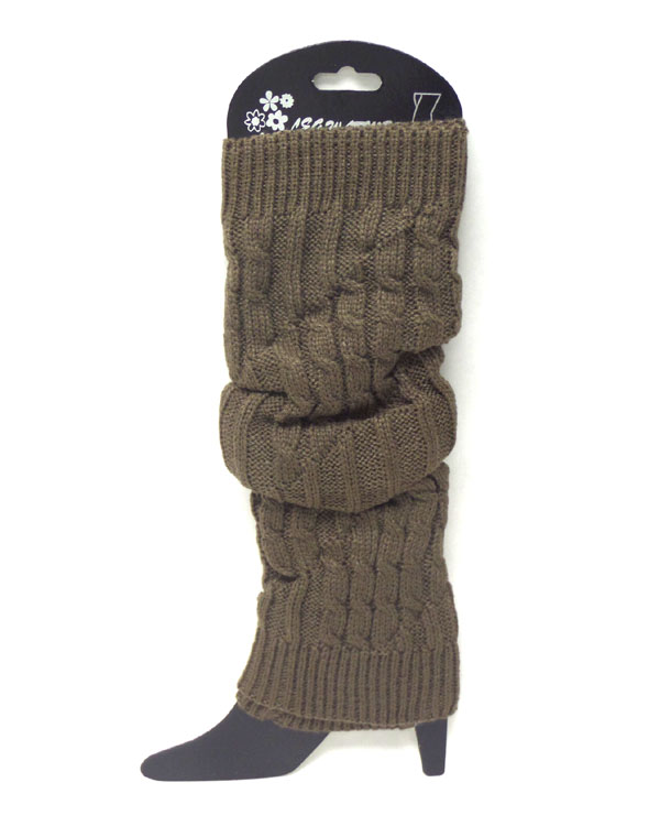 Knit braided solid legwarmer