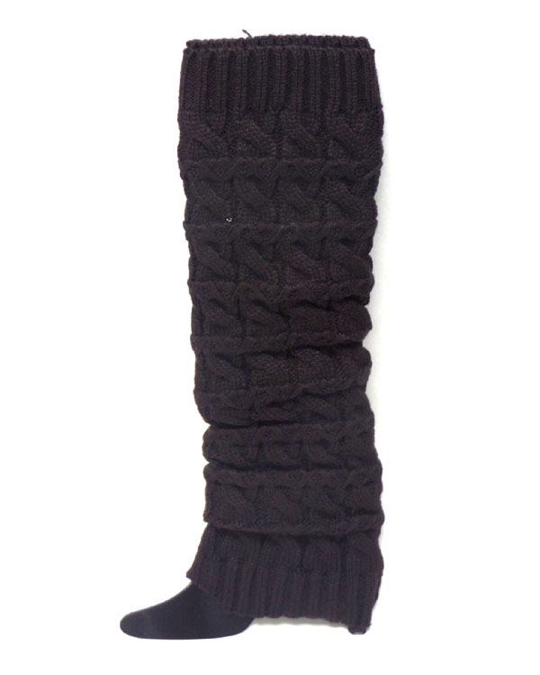 Knit braided solid legwarmer