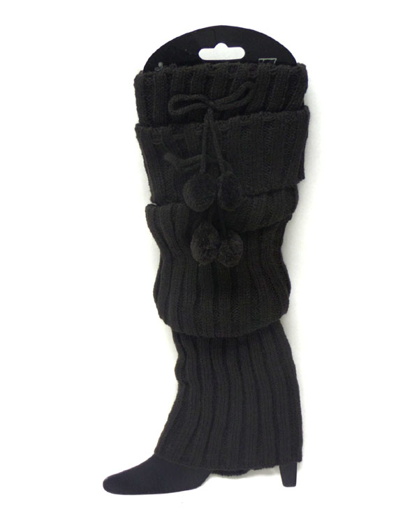 Knit braided solid legwarmer