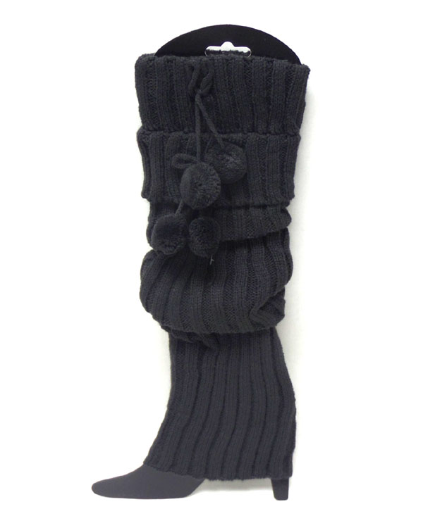 Knit braided solid legwarmer