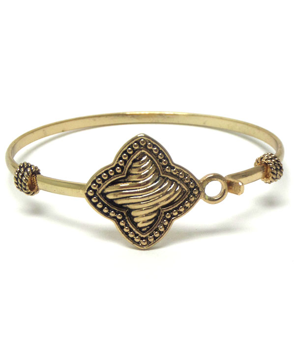 Textured metal thin bangle