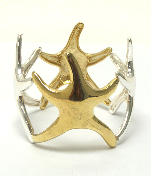 Linked wide starfish bracelet 