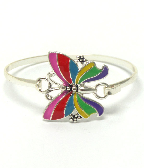 Multi color butterfly hook bracelet
