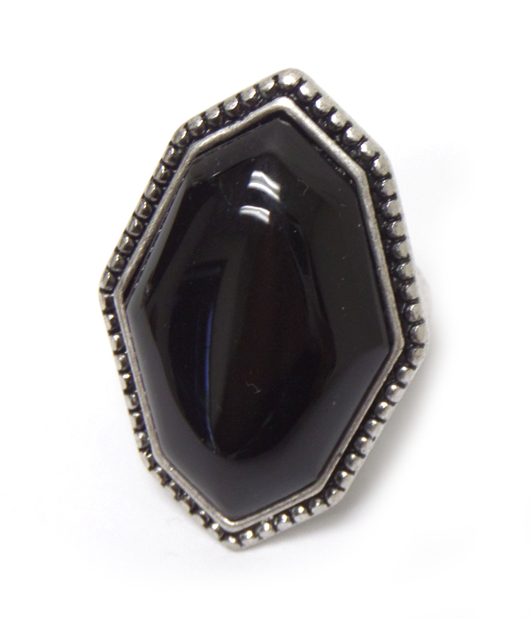 Stone burnish border ring 