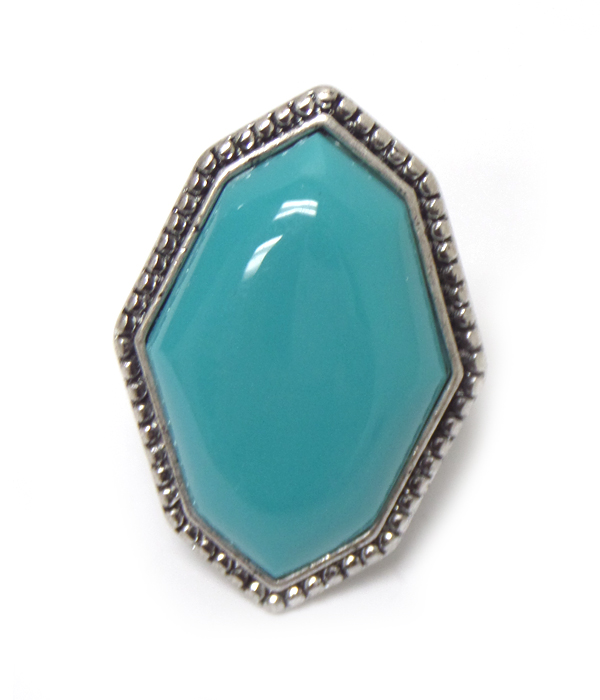 Stone burnish border ring 