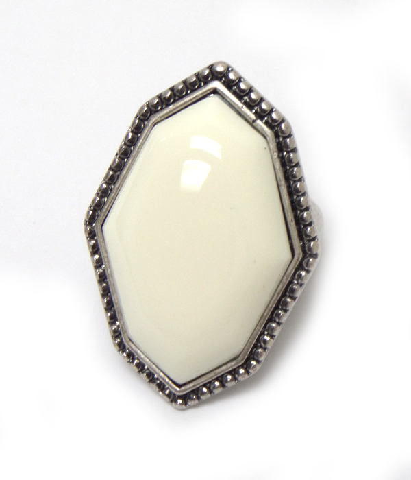 Stone burnish border ring 