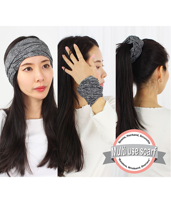 TWO TONE MULTI USE HEADBAND - 100% POLYESTER MICROFIBER