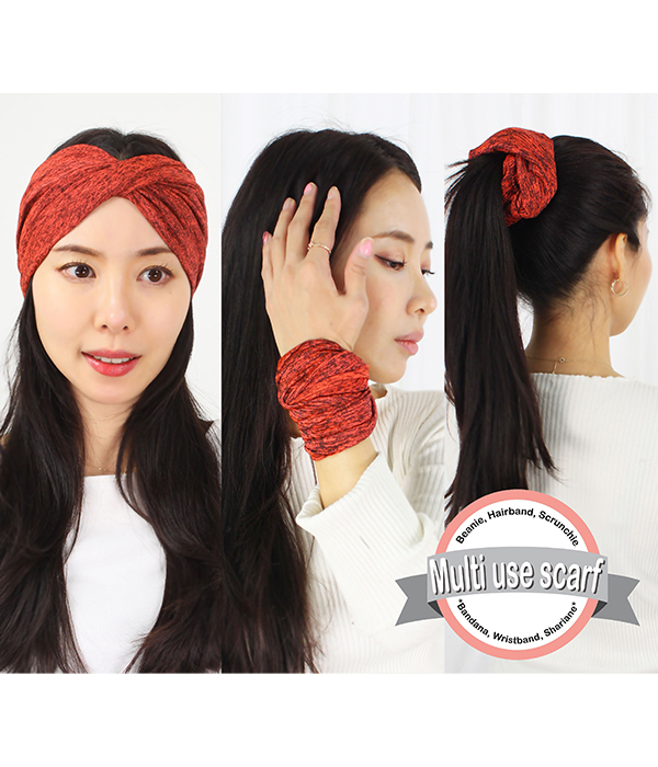 TWO TONE MULTI USE HEADBAND - 100% POLYESTER MICROFIBER