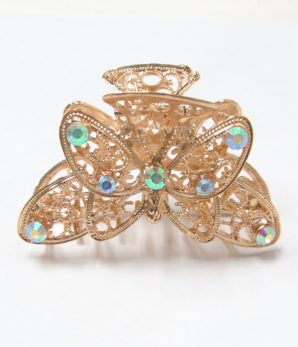 Crystal butterfly hair claw